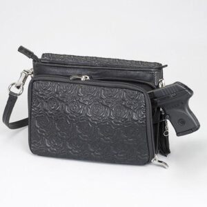 Rose Pattern Lambskin Handbag