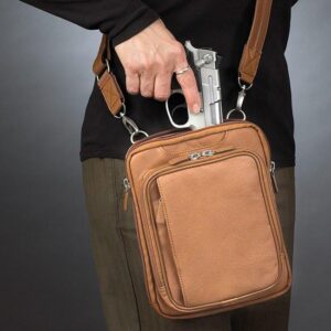 Raven Shoulder Pouch — Tan