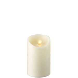 Liown Moving Flame 3.5" x 5" Pillar Candle Ivory