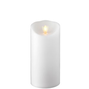 Liown Flameless Cinnamon Scented Moving Flame Oblique Pillar Candle 3.5" x 5.5" 
