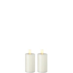 Liown Moving Flame 2" x 3"  Votive  Ivory Set of 2