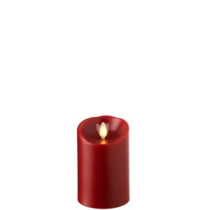 Liown Moving Flame 3" x 4" Pillar Candle Red