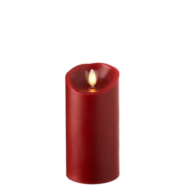 Liown Moving Flame 3" x 6" Pillar Candle Red