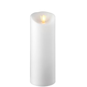 Liown Moving Flame 3" x 8" Pillar Candle White