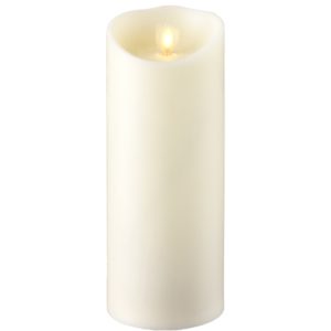 Liown Moving Flame 3.5" x 9" Pillar Candle Ivory