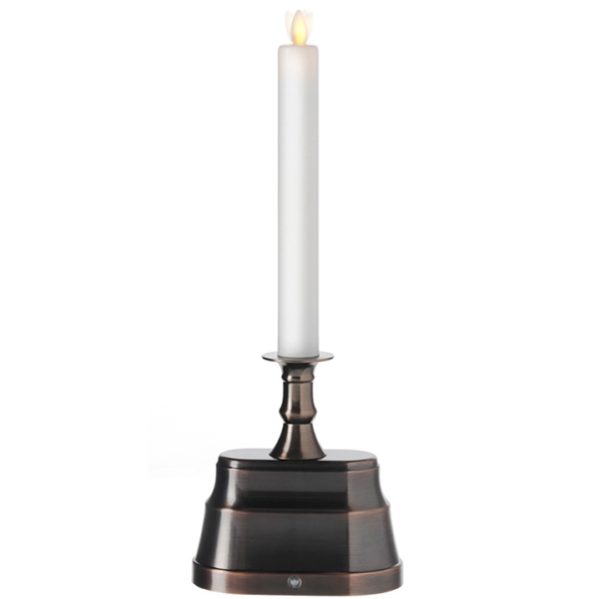 Liown Moving Flame Window Candle Bronze Base