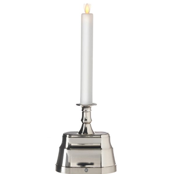 Liown Moving Flame Window Candle Nickel Base