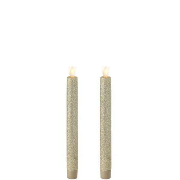 Liown Moving Flame 8" Taper Candle Tiffany Set of 2