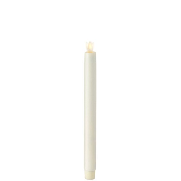 Liown Moving Flame 10" Taper Candle Ivory