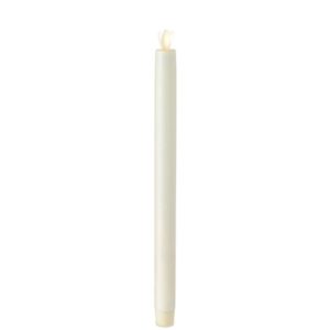 Liown Moving Flame 12" Taper Candle Ivory