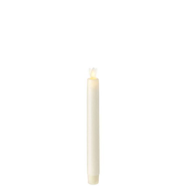 Liown Moving Flame 8" Taper Candle Ivory
