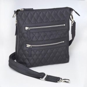 Cross Body Quilted Sac - Black