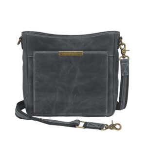 Slim Crossbody Concealed Carry Purse Distressed Buffalo - Grey