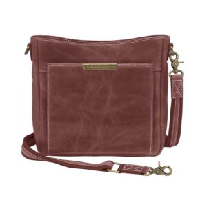 Slim Crossbody Concealed Carry Purse - Distressed Buffalo Red